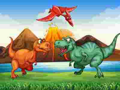 Colorful Dinosaurs Match 3