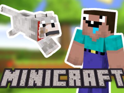 Minicraft Steve And Wolf Adventure