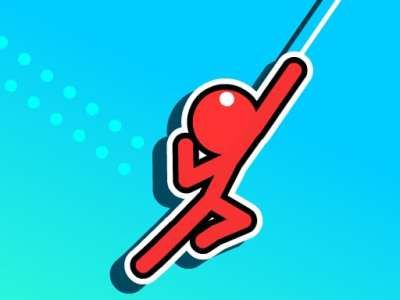 Stickman Rope Hook Catch And Swing